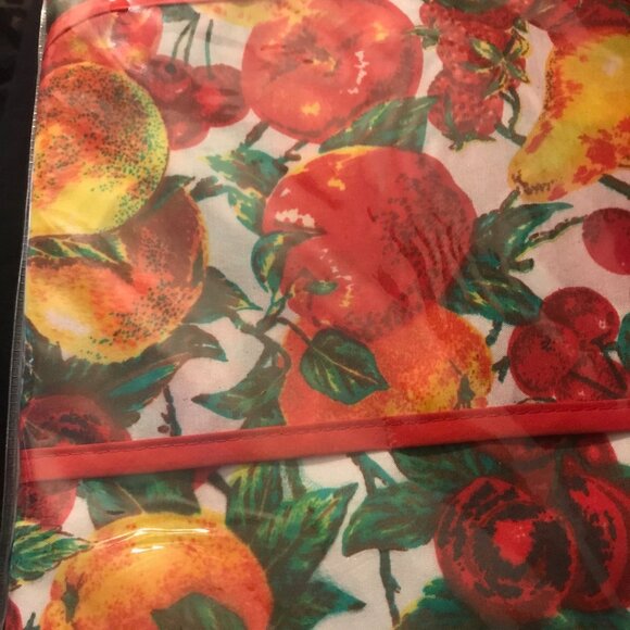 1996 Better Home Deluxe Printed Cotton Kitchen Apron Soft Vinyl Back Apron NWOT - Picture 2 of 11